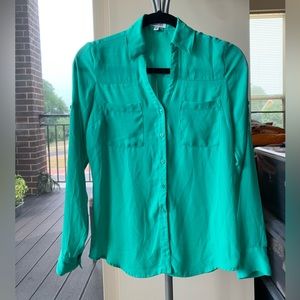 Satin Express portofino shirt women size XS - light green